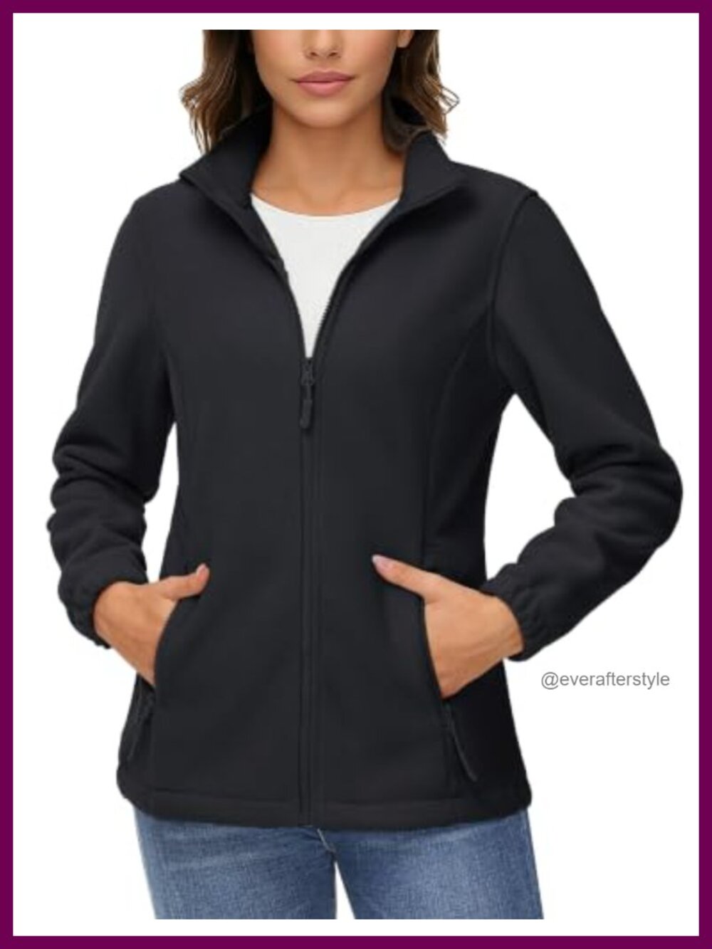 TACVASEN Women's Fleece Jacket Lightweight Soft Full Zip Sweatshirt Casual